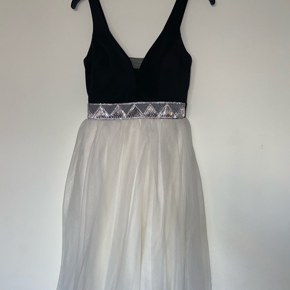 white midi prom dress